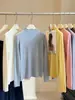 Nuevo Top Básico para Mujer Otoño/Invierno de Cuello Alto de Cachemira Sintética de Manga Larga Suave y Amigable con la Piel para Usar en Capas