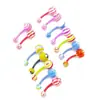 Anillo para ombligo de acrílico multicolor mixto transfronterizo europeo y americano, piercing para ombligo con barra suave UV color caramelo, joyería AliExpress