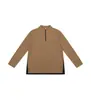 Camiseta Masculina Di Jia de Secagem Rápida para Corrida Color Block Sport Polo Meio Zíper Golfe Fitness Manga Longa Masculino