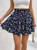 2025 Nuevo Moda Transfronteriza de Amazon Cintura Alta Estampado de Flores Casual Vacaciones Falda Pantalón