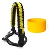 Alça de Corda Paracord para Garrafa de Água em Estoque Transfronteiriça, Manga Portátil para Copo Espacial, Alça de Transporte de Copo com Manga de Base de Silicone para Garrafa de Água Portátil ao Ar Livre