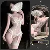 Lencería sexy con tirantes de mariposa, coqueta y seductora, no es necesario quitarla, encaje, lencería sensual y seductora de alta gama para mujeres