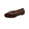 Elegantes zapatos bajos de estilo francés para mujer, nuevo modelo 2026, zapatos Mary Jane de estilo de hada con lazo, bailarinas planas