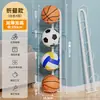 Suporte de Armazenamento de Bolas, Suporte de Armazenamento de Basquete Doméstico, Suporte Dobrável de Chão para Armazenamento de Equipamentos Esportivos Internos Infantis, Suporte de Exibição de Futebol