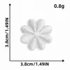 Patch de flor de oito pétalas de cor sólida bordado para consertar furos em roupas, patch de tecido bordado termocolante acessório