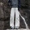 Pantalones de trabajo plisados estilo americano transfronterizos para hombre y mujer, pantalones exteriores de tres pruebas para primavera y otoño, pantalones casuales holgados y versátiles, pantalones largos deportivos