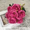 Ramo de 7 Rosas Austin, Rosas al Óleo, Decoración del Hogar, Flores de Rosa Artificiales de Calidad de Exportación para Decoración