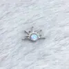 Brincos Pequenos de Sol de Opala em Liga de Titânio G23 ASTM F-136 Titânio Parafuso Interno Para Lábio Brincos de Piercing de Opala