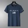 Camiseta Masculina de Verão Casual Esportiva para Corrida Fitness Solta Cor Lisa Estampa de Letras Leve e Respirável Manga Curta