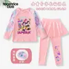 Conjunto de Bikini Kpop Demon Hunter para Niñas: Traje de Baño de Manga Larga y Pantalón Largo con Protección Solar para Niñas, Atuendo para Aguas Termales y Playa