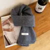 Cachecol 100% Lã Pura do Fabricante para Mulheres, Novo Estilo Outono e Inverno, Quente, Cor Sólida, Versátil, Gola de Lã para Casal para Homens