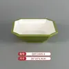 Vajilla Comercial Imitación Porcelana Melamina Tazones y Platos Pequeños, Platos Planos Bicolor, Platos Redondos, Tazones para Sopa, Especialmente Diseñados para Cadenas de Restaurantes de Comida Rápida