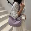 Bolsa de Tote Bordada Personalizada Más Vendida Estilo Coreano Bolso de Hombro Simple Bolso Cruzado Set de Dos Piezas Color Sólido Simple Suegra
