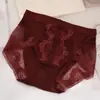 Ropa interior de encaje estilo chino de cintura media-alta para mujer talla grande mm gordita suelta sexy de verano fina de modal shorts de triángulo