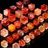 Jingdian Jewelry Flor Vermelha Natural Cubo de Açúcar Contas Quadradas Cristal Soltas Contas Soltas Acessórios para Joias DIY Contas para Pulseira Atacado