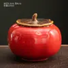 Ruyi de Caqui Pote de Chá Cerâmico de Caqui Pote Selado Pote de Doces de Casamento Caixa de Presente Atividades Manuais Pequenos Presentes