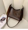 2025 Nueva Moda Tendencia Bolsa Plástica Gelatina PVC Transparente Bolsa Portátil de Hombro Axila Bolso Casual de Axila para Mujer