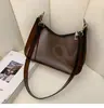 2026 Nova Moda Tendência Bolsa Plástica Gelatina PVC Transparente Bolsa de Mão Ombro Bolsa de Axila Bolsa Casual Feminina para Axila