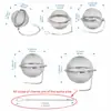 Bolsa de filtro de té de acero inoxidable, red para evitar fugas de residuos de sopa, separación de residuos de ingredientes de sopa, bola de té de malla de tenis, filtro de té para infusionar té