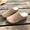 E-commerce Transfronteiriço 2026 Outono/Inverno Novas Pantufas de Algodão com Salto Anabela Femininas Tamanho Grande Solado Grosso Forro de Pelúcia Slip-on Bico Fechado Meia Pantufa