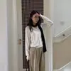 Bufanda Larga Retorcida en Rollo Pequeño y Delgado Estilo Nuevo Otoño e Invierno con Bufanda Perezosa y Versátil Bufanda Casual para Mujer