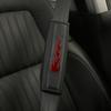 Funda protectora para cinturón de seguridad de coche con diseño de llama de cuero y fibra de carbono, para el hombro, universal, para las cuatro estaciones, exclusiva transfronteriza