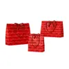 Bolsas de Regalo de Lujo Personalizadas, Bolsas de Compras Rojas, Bolsas para Empaque de Joyería, Bolsos de Cartón Blanco, Impresión de Logo de Tienda de Ropa