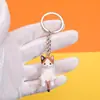 Llavero Cadena Hebilla Colgante Bolsa Colgante Coche Accesorios DIY Hechos a Mano Gato Lindo Perro Chihuahua Transfronterizo Estéreo