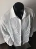 Camisa Retro Japonesa em Relevo para Homens, Design de Primavera, Design de Nicho, Camisa de Manga Longa Bonita, Solta e Moderna