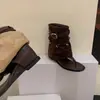 Sandalias de Tira en el Dedo Estilo Nuevo 2026 para Uso al Aire Libre, Botines Huecos de Suela Gruesa de Verano, Sandalias de Tira en el Dedo Estilo Británico, Zapatos Estilo Bota Romana