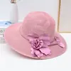 Sombrero de Verano con Ala Ancha para Mujer, Protección Solar, Sombrero de Paja con Lazo, Elegante Sombrero de Paja Transpirable con Ala Ancha para Vacaciones en la Playa