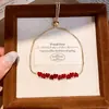 Pulsera de Corazón con Circonita Chapada en Oro Real de 18k Pulsera Pequeña Fresca de Cuerda Dopamina Sentido del Diseño Personalidad Joyería de Mano