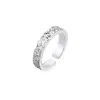 Anillo de Plata S999 para Pie Hielo Pareja Anillo Luz Lujo Gama Alta Nicho Diseño Ajustable Temperamento Regalo para Novia