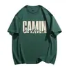 Camiseta de Manga Corta de Verano para Hombre Estilo Hong Kong Ins Marca de Moda Camiseta Deportiva Suelta Versátil Casual de Media Manga Ropa para Hombre