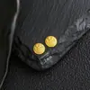 Colgante Redondo Pequeño con Baño de Plata S925 en Todo el Cuerpo con Oro Antiguo Accesorio para Joyería DIY Adorno de Seis Palabras Mantra Tesoros Budistas Ocho