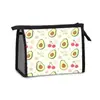 Bolsa de Maquillaje Estilo Nuevo 2026 para Mujer, Bolsa de Tocador Portátil de Malla con Estampado Floral Fresco, Estuche para Brochas de Maquillaje y Lápices Labiales