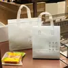 Bolsa de Aislamiento No Tejida Desechable para Repostería, Postres, Horneado y Almacenamiento en Frío, Empaque Espesado para Llevar con Asa