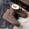 Botas de Neve Femininas 2026 Novo Modelo, Couro Bovino Antiderrapante Inverno Quente Forradas com Lã Espessas Clássicas Curtas para Mulheres