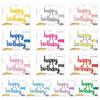 Conjunto de balões de alumínio com letras minúsculas de feliz aniversário em uma peça feliz aniversário balão de alumínio feliz aniversário