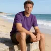 Camisetas de Algodón para Hombre en Múltiples Colores, Mangas Cortas que Absorben la Humedad, Camisetas de Algodón Cómodas y Amigables con la Piel, Descuentos por Compra al por Mayor, Venta al por Mayor de Fábrica