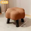 Taburete pequeño para uso doméstico, un taburete sofá tapizado de lujo ligero para la sala de estar, un taburete bajo resistente y duradero, un taburete para cambiarse los zapatos, un banco pequeño, cómodo para sentarse durante mucho tiempo