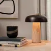 Lámpara de Mesa de Noche de Mármol para Dormitorio de Diseñador, Lámpara de Hongo de Alta Gama, Lámpara de Mesa de Travertino para Sala de Estar y Estudio