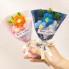 Dia do Professor Produto Finalizado: Flores de Lã Tricotadas Mini, Flores Artificiais, Pequenos Buquês para Meninas, Presentes para Professores, Lembrancinhas