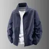 Novas Jaquetas de Primavera e Outono para Homens e Mulheres, Corta-ventos Leves de Camada Única, Jaquetas Esportivas Casuais sem Capuz e com Gola Alta, Jaquetas de Moda para Exterior