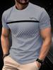 25 Fabricantes Directos Verano para Hombre Nuevo Casual Versátil Estampado Geométrico Impreso en 3D Cuello Redondo Manga Corta Camisetas Tops