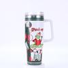 Transfronteiriço Halloween Natal 40oz copo de sorvete criativo 3d impressão alça Copo de carro dupla camada Vácuo Thermos copo