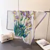 Lenço de Seda Estampado Fresco e Natural Lenço Quadrado Xale de Alta Qualidade Lenço Quadrado Pequeno Versátil para Pescoço Lenço Feminino