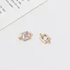 Zircón microincrustado de cobre geométrico redondo amor cuadrado colgante individual colgante doble material de accesorios de conexión para pendientes pulsera DIY