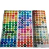 Pegatinas de muestra de color para arte con cuentas, 295 tarjetas de muestra de color, clasificación de colores para arte con cuentas, etiquetas adhesivas, almacenamiento de pegatinas, tabla de colores