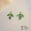 Nuevo Colgante de Hoja de Monstera Verde Fresco de Aleación DIY Pulsera Llavero Decoración Accesorio Materiales
